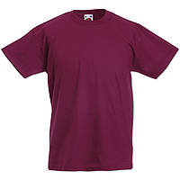 Дитяча футболка Класична Fruit of the loom 100% бавовна valueweight kids бордовий, 104