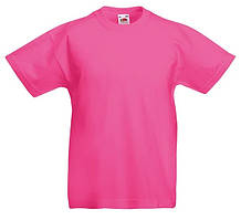 Дитяча футболка Класична Fruit of the loom 100% бавовна valueweight kids малиновий, 104