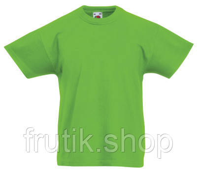 Дитяча футболка Класична Fruit of the loom 100% бавовна valueweight kids лайм, 104