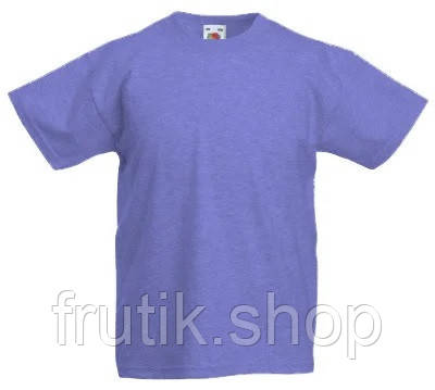 Дитяча футболка Класична Fruit of the loom 100% бавовна valueweight kids синій меланж, 104