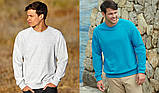 Чоловічий світшот Fruit of the loom тонкий Lightweight Raglan Sweat без флісу реглан светр Червоний, S, фото 7