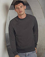 Чоловічий світшот Fruit of the loom тонкий Lightweight Raglan Sweat без флісу реглан светр Світлий графіт, S