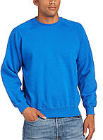 Чоловічий світшот Fruit of the loom тонкий Lightweight Raglan Sweat без флісу реглан светр Ярко-синій, S