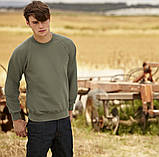 Чоловічий світшот з начосом на тонкому флісі Classic Raglan Sweat реглан светр толстовка Смарагдовий, S, фото 8