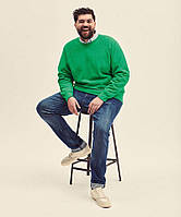 Чоловічий світшот Fruit of the loom тонкий Lightweight Raglan Sweat без флісу реглан светр Ярко-зелений, S