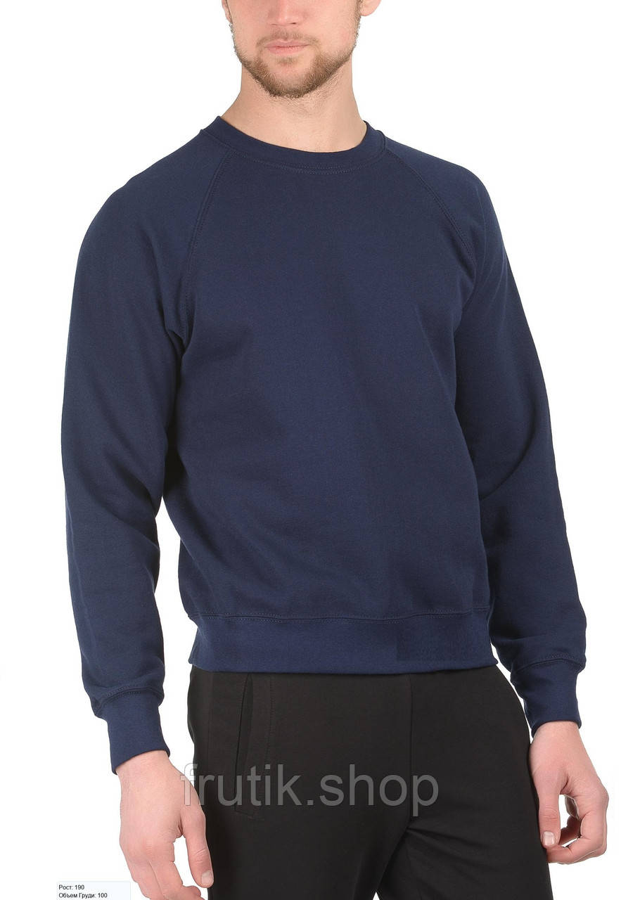 Чоловічий світшот на тонкому флісі Classic Raglan Sweat реглан светр жіноча Глибоко-темно-синій, S