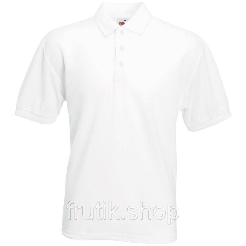 Чоловічі футболки-поло Fruit of the loom 65/35 polo з коміром Білий, S