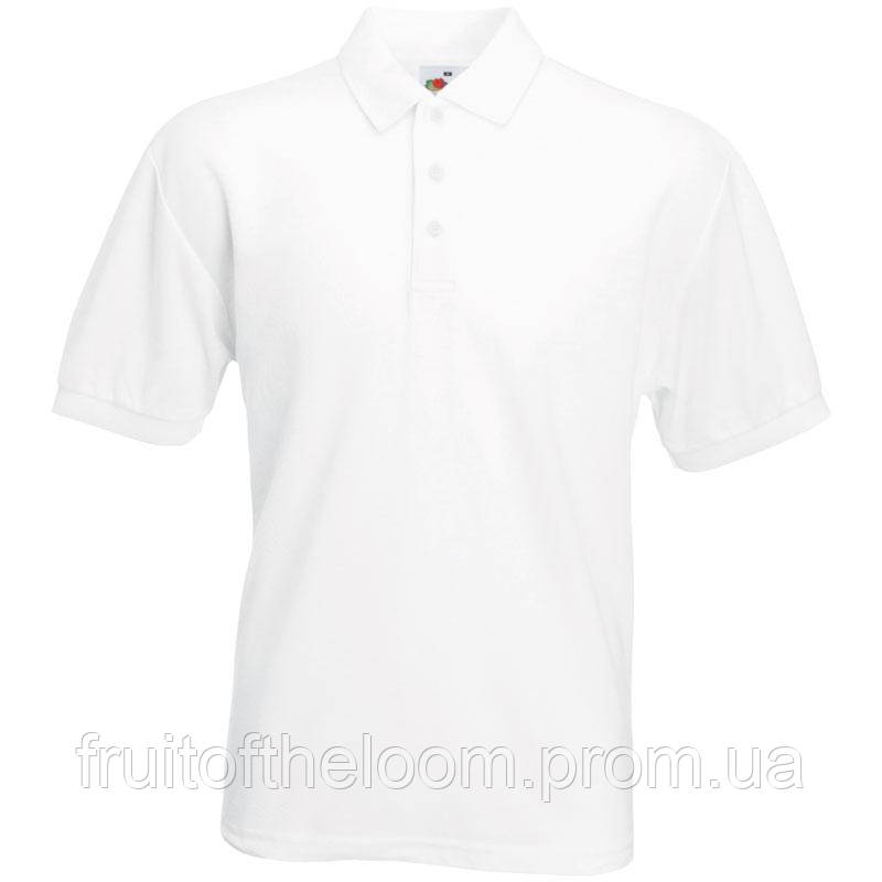 Чоловічі футболки-поло Fruit of the loom 65/35 polo з коміром Білий, S - фото 1 - id-p2336678551
