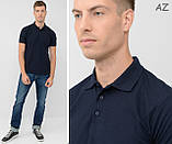 Чоловіча футболка поло Fruit of the loom polo з коміром Темно-синій, S, фото 6