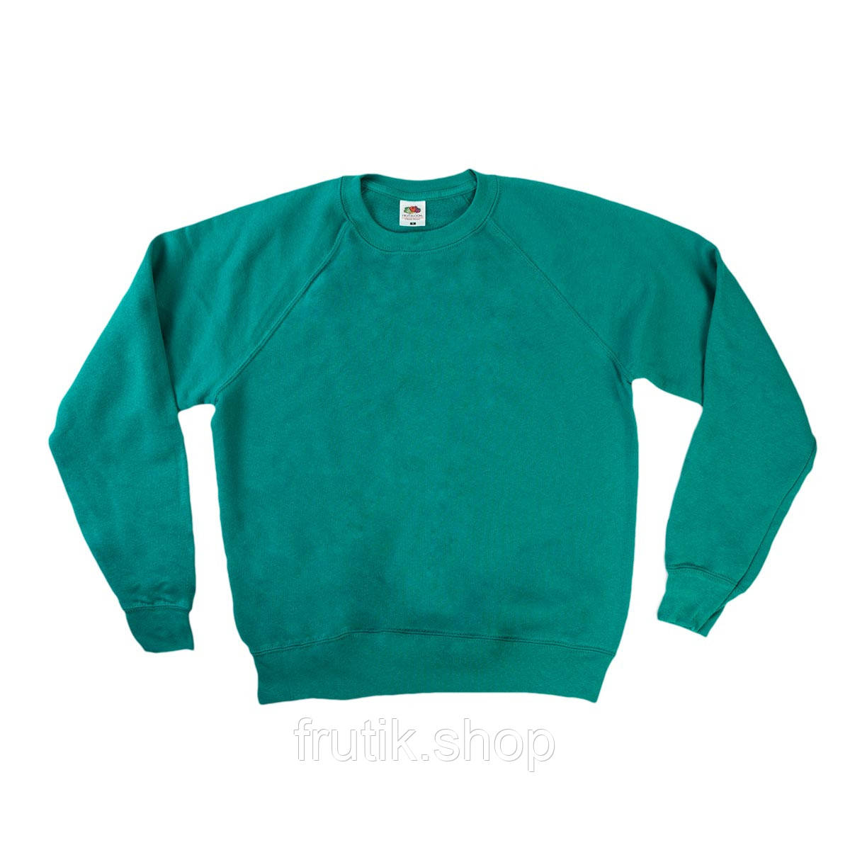 Чоловічий світшот з начосом на тонкому флісі Classic Raglan Sweat реглан светр толстовка Смарагдовий, S