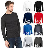 Чоловіча футболка з довгим рукавом Fruit of the Loom Valueweight Long Sleeve 100% бавовна Чорна, S, фото 3