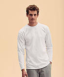 Чоловіча футболка з довгим рукавом Fruit of the Loom Valueweight Long Sleeve 100% бавовна Чорна, S, фото 7