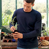 Чоловіча футболка з довгим рукавом Fruit of the Loom Valueweight Long Sleeve 100% бавовна Чорна, S, фото 9