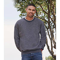 Чоловічий світшот з начосом на тонкому флісі Classic Raglan Sweat реглан светр толстовка Темно-сірий меланж, S