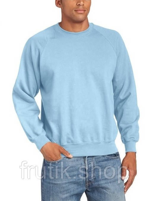 Чоловічий світшот з начосом на тонкому флісі Classic Raglan Sweat реглан светр жіноча Небесно-блакитний, S