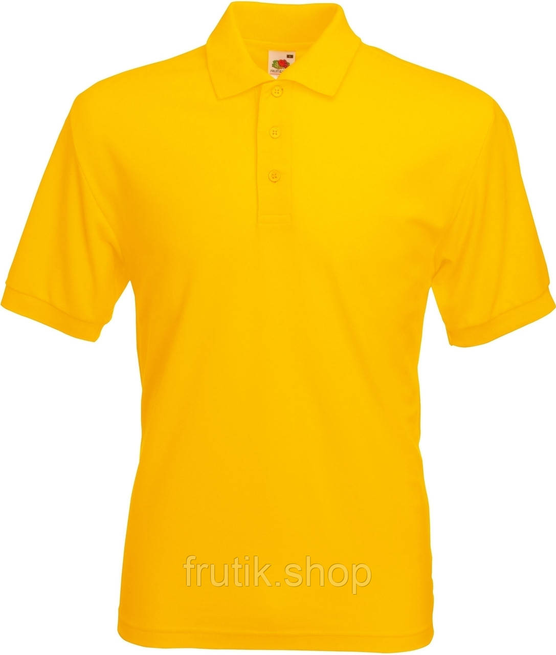 Чоловіча футболка поло Fruit of the loom polo з коміром Сонячно-Жовтий, S