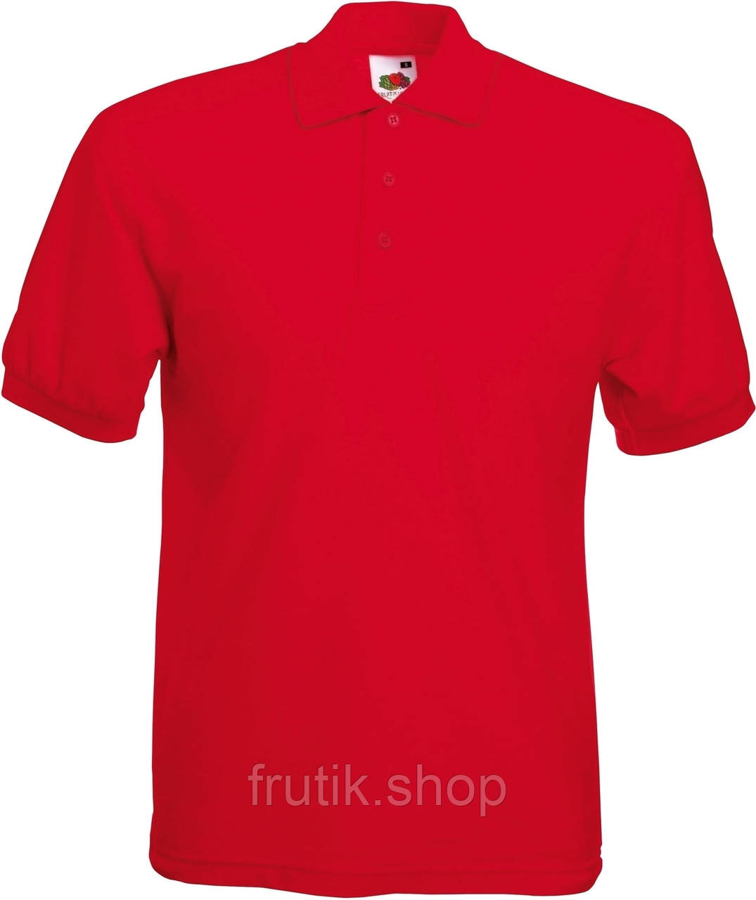 Чоловіча футболка поло Fruit of the loom polo з коміром Червоний, S