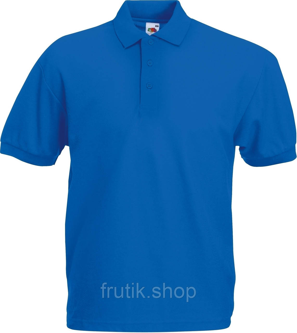 Чоловіча футболка поло Fruit of the loom polo з коміром Яскраво-синій, S