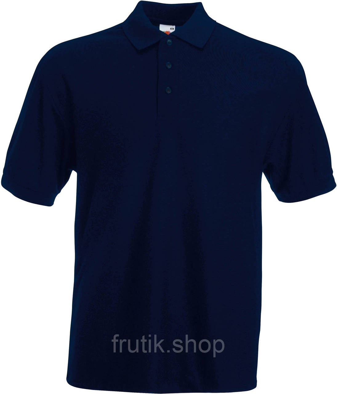 Чоловіча футболка поло Fruit of the loom polo з коміром Глибоко-темно-синій, S