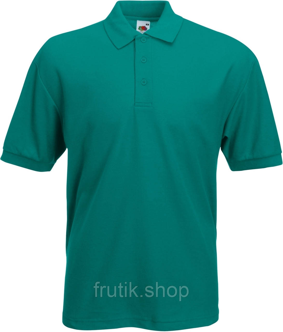Чоловіча футболка поло Fruit of the loom polo з коміром Смарагдовий, S