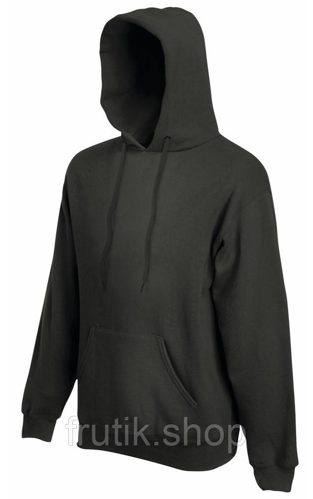 Чоловіча кофта худі Fruit of the loom CLASIC HODED SWEAT з капюшоном на тонкому флісі Світлий графіт, S
