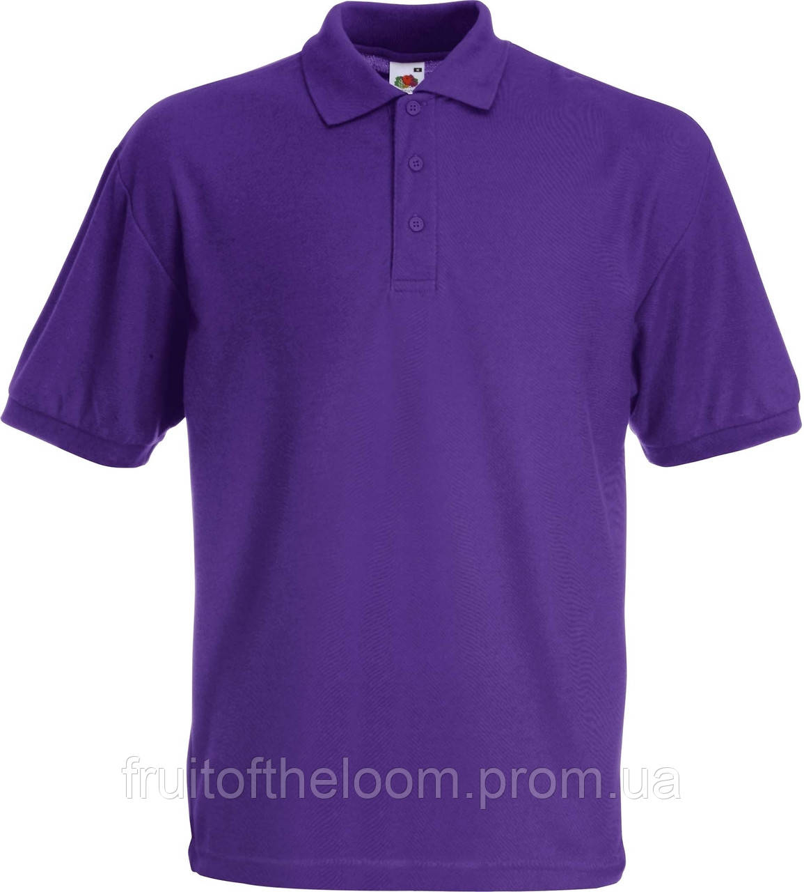 Чоловіча футболка поло Fruit of the loom polo з коміром Фіолетовий, S, фото 1