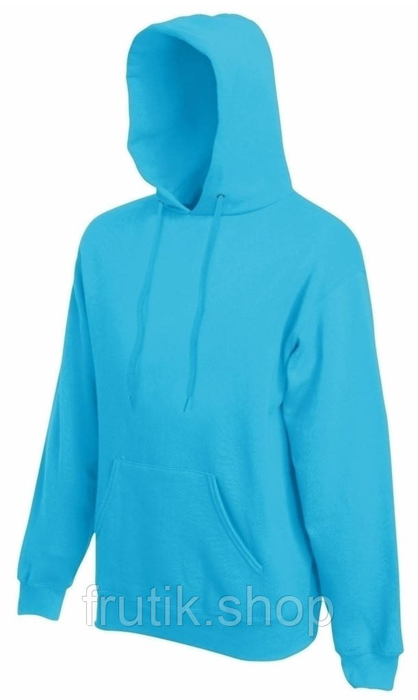 Чоловіча кофта худі Fruit of the loom CLASIC HODED SWEAT з капюшоном на тонкому флісі Ультрамарин, S