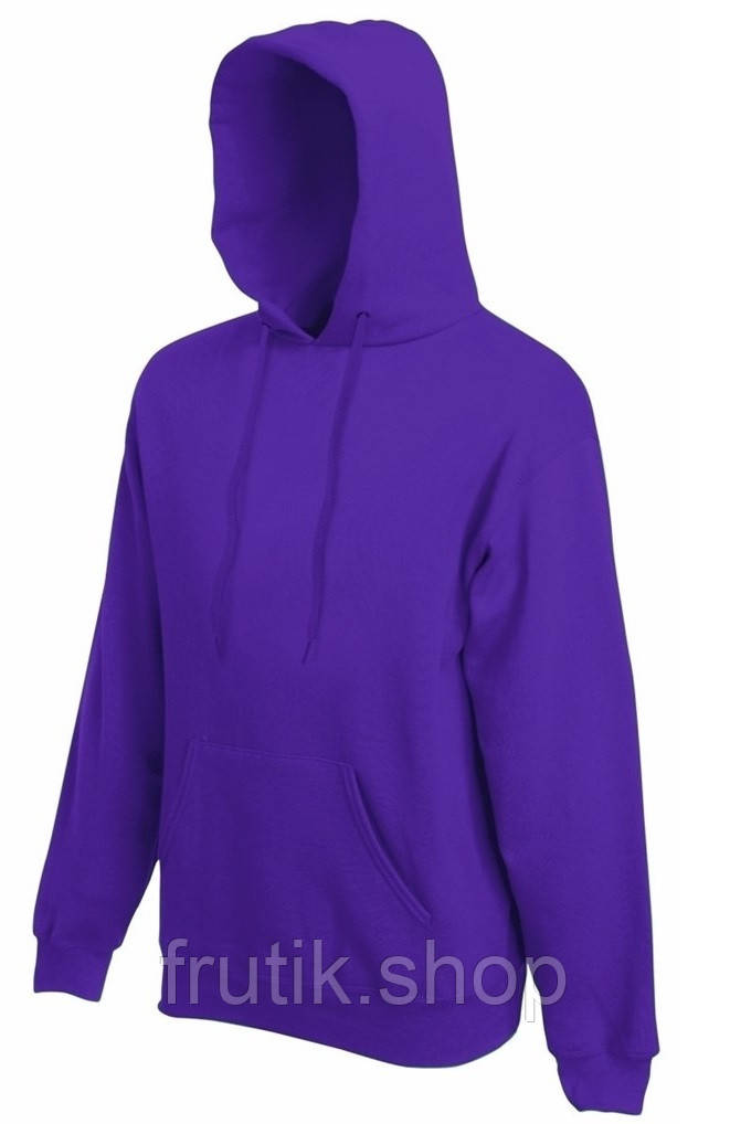 Чоловіча кофта худі Fruit of the loom CLASIC HODED SWEAT з капюшоном на тонкому флісі Фіолетовий, S