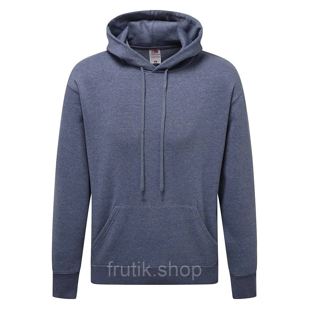 Чоловіча кофта худі CLASIC HODED SWEAT з капюшоном на тонкому флісі Темно-синій меланж, S