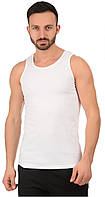 Чоловіча майка з бавовни Fruit of the loom athletic vest на літо однотонна Біла, S