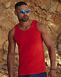 Чоловіча майка з бавовни Fruit of the loom athletic vest на літо однотонна Глибоко-темно-синій, S, фото 7
