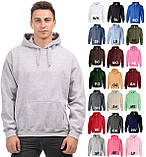 Толстовка чоловіча Gildan з начосом Heavy Blend Hoodie з капюшоном на тонкому флісі Світло сірий, S, фото 3