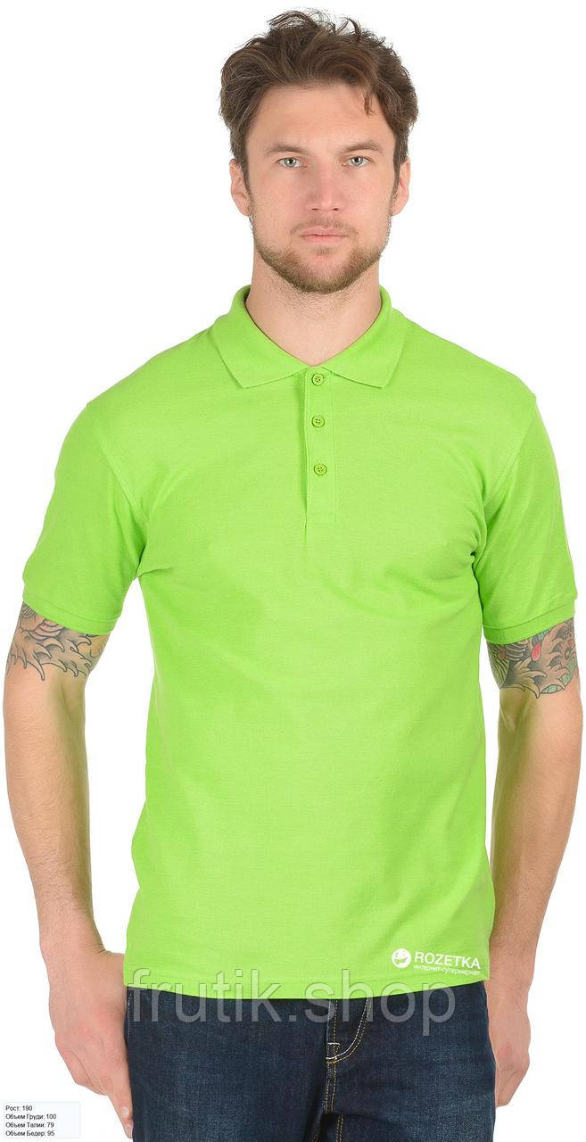 Чоловіча поло 100% бавовна футболка з комірцем Fruit of the Loom Premium polo Лайм, S