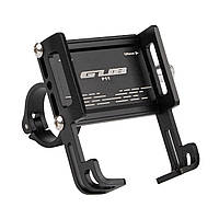 Тримач для телефону на велосипед мотоцикл GUB P11 [поворотний/алюмінієвий] чорний