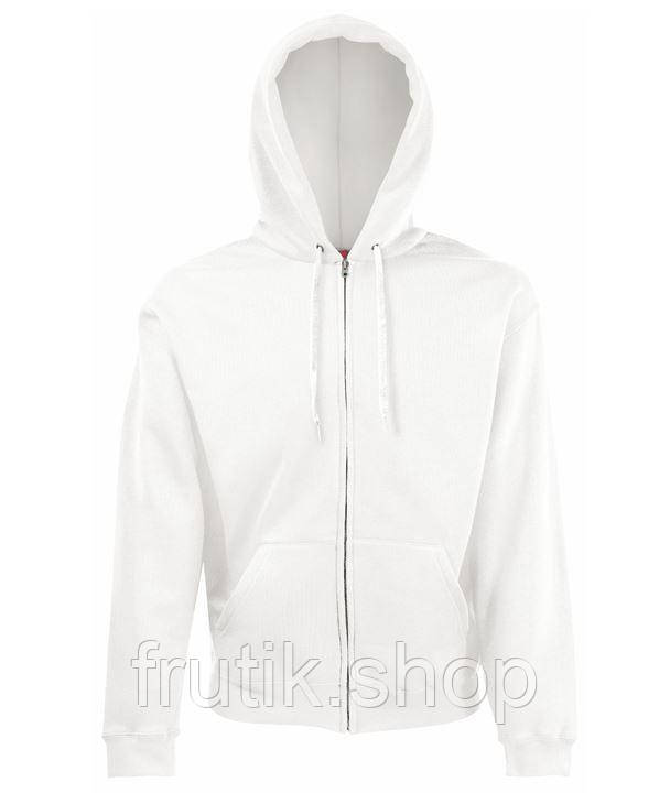 Чоловіча худі на замку з начосом CLASSIC HOODED JACKET з капюшоном на тонкому флісі ZIP HOODIE Білий, S