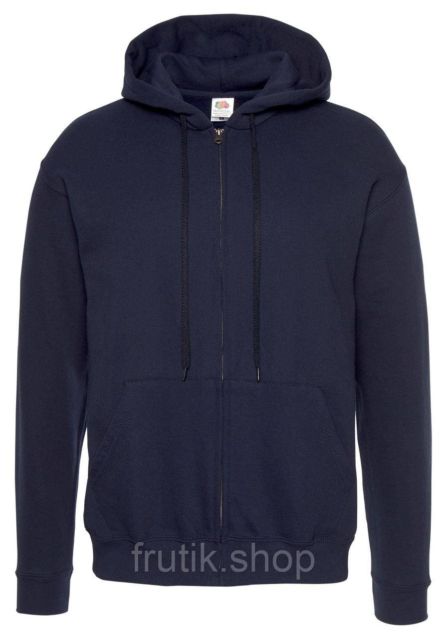 Чоловіча худі на замку CLASSIC HOODED JACKET з капюшоном на тонкому флісі ZIP HOODIE Глибоко темно синій, S