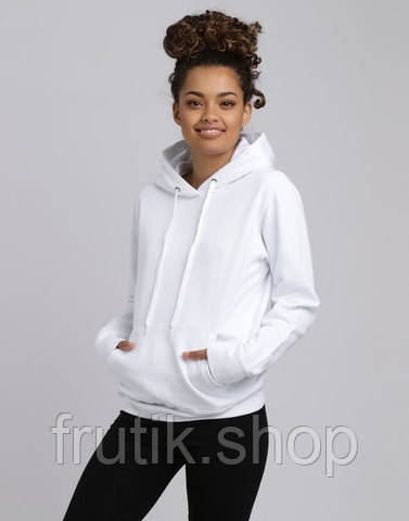 Жіноча приталена худі товстування LADY CLASIC HODIE з капюшоном на тонкому флісі Білий, S
