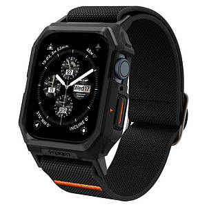 Чохол з ремінцем Spigen Lite Fit Pro для Apple Watch 4/5/6/SE/7/8/9 44/45mm Black (ACS07103)