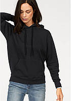 Жіноча приталена худі товстування LADY CLASIC HODIE з капюшоном на тонкому флісі Чорний, S