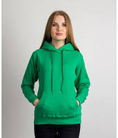 Жіноча приталена худі товстування LADY CLASIC HODIE з капюшоном на тонкому флісі Ярко-зелений, S
