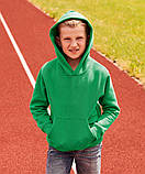 Дитяча ТУЛСТІВКА ХУДИ з капюшоном на тонкому флісі Kids Classic Hooded Sweat 6204 Чорний, 5-6, фото 5