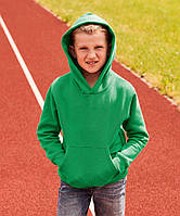 Дитяча ТОЛСТІВКА ХУДИ з капюшоном на тонкому флісі Kids Classic Hooded Sweat 62043 Яскраво-зелений, 5-6
