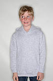 Дитяча ТУЛСТІВКА ХУДИ з капюшоном на тонкому флісі Kids Classic Hooded Sweat 6204 Чорний, 5-6, фото 9