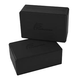 Блоки для йоги (2 шт) ProsourceFit Yoga Blocks, 10 см (чорний), PS-2403-BK