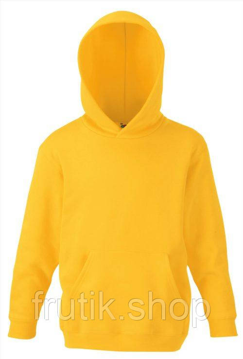 Дитяча ТОЛСТІВКА ХУДИ з капюшоном на тонкому флісі Kids Classic Hooded Sweat 62043 Сонячно-жовтий, 5-6