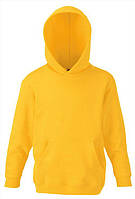 Дитяча ТОЛСТІВКА ХУДИ з капюшоном на тонкому флісі Kids Classic Hooded Sweat 62043 Сонячно-жовтий, 5-6