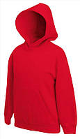 Дитяча ТОЛСТІВКА ХУДИ з капюшоном на тонкому флісі Kids Classic Hooded Sweat 62043 Червоний, 5-6