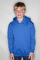 Дитяча ТОЛСТІВКА ХУДИ з капюшоном на тонкому флісі Kids Classic Hooded Sweat 62043 Яскраво-синій, 5-6