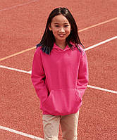 Дитяча ТОЛСТІВКА ХУДИ з капюшоном на тонкому флісі Kids Classic Hooded Sweat 62043 Малиновий, 5-6