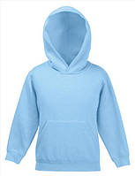 Дитяча ТОЛСТІВКА ХУДИ з капюшоном на тонкому флісі Kids Classic Hooded Sweat 62043 Небесно-блакитний, 5-6